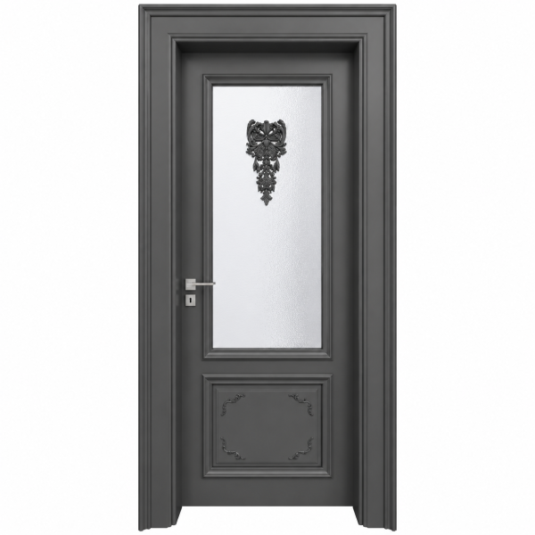 BY-5017V Porte intérieure Laqué Vitrée